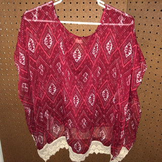 Burgundy XS Hollister Blouse