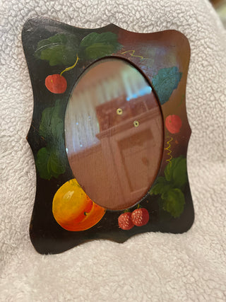 Hand-Painted Wooden Fruit Picture Frame | Cottage Farmhouse Decor | Easel & Wall Display