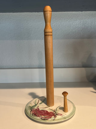 Clouds ceramic crab paper towel holder
