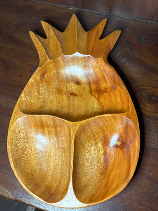 Kamani wood pineapple dish