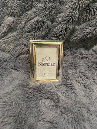 Sheridan Silver-Plated 2” x 3” Picture Frame | Beaded Border | Elegant Tabletop Photo Frame
