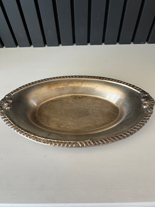 Vintage silver plate oval dish