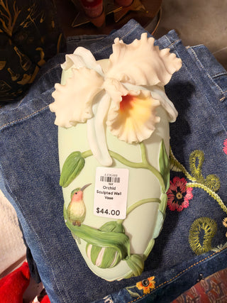 Orchid Sculpted Wall Vase