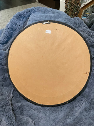 Vintage Round Floral Wall Mirror | Bronze Gold Rose Frame | Made in Mexico