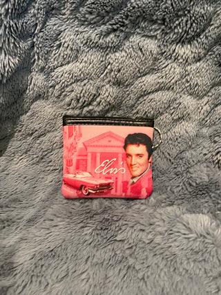 Elvis Presley Pink Coin Purse Keychain – Graceland Souvenir
