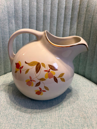 Hall's Superior Jewel Tea Autumn Leaf Ball Pitcher
