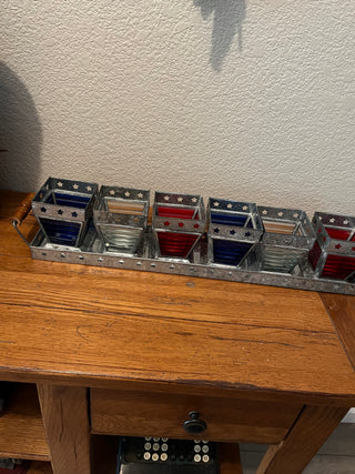 Red White & Blue Candle Holders