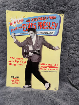 1998 Elvis Presley Embossed Metal Tin Sign – Licensed EPE Wall Decor