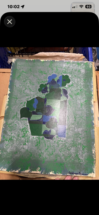 Abstract Floral in Green — Barbara Freeman