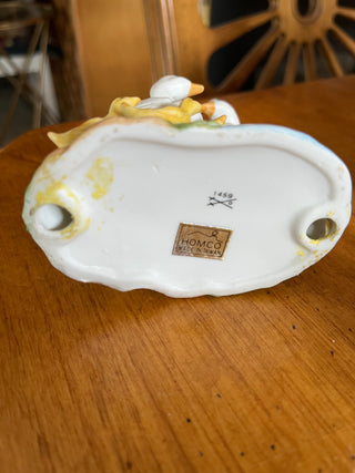 Vintage Homco Porcelain Bisque Duck Family RSV Booth 16