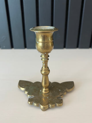 Vintage brass butterfly candlestick