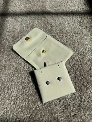 Square Pavé Stud Earrings