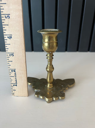 Vintage brass butterfly candlestick