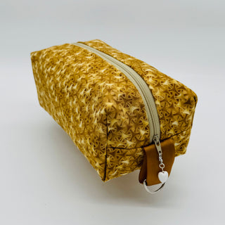 Handmade Cosmetic Bag - Golden Lattice- RCD