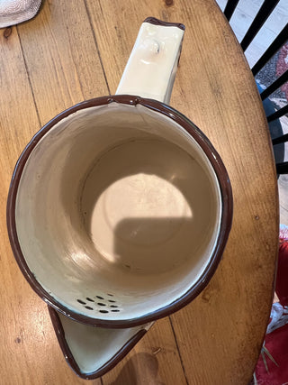 Vintage Enamel Flower Pitcher