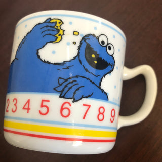 Vtg Cookie Monster Sesame Street Mug M