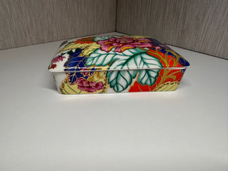 Vintage Horchow Japan "Tobacco Leaf" Porcelain Card Box