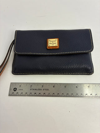 Dooney & Bourke Navy Leather Wristlet Wallet