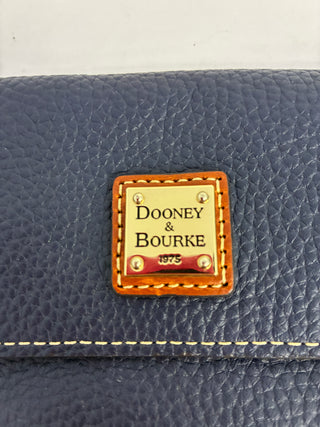Dooney & Bourke Navy Leather Wristlet Wallet