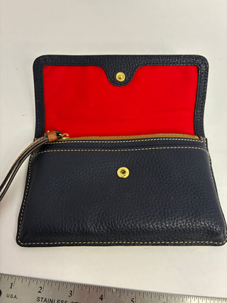 Dooney & Bourke Navy Leather Wristlet Wallet