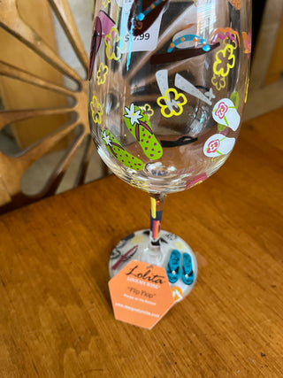 Lolita Flip Flop Wine Glass