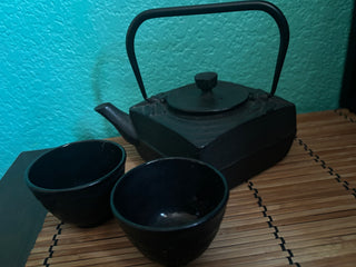 Japanese Tetsubin Design Cast iron Tea pot w/ 2 cups