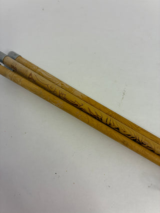 Vintage Engraved Wood Chopsticks – Set of 4