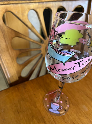 LuLu Mommy Time Wine Glass