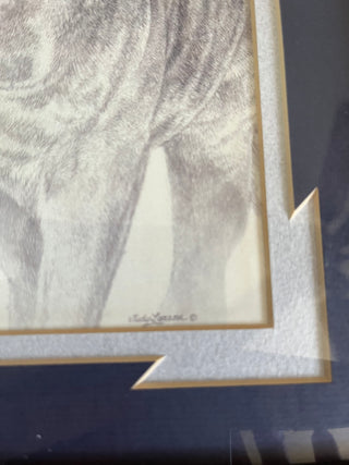 Judy Larson "The Vanishing" Horse Art w/Hidden Wolves