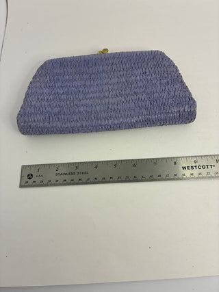 Vintage Garay Lavender Woven Raffia Kiss-Lock Clutch