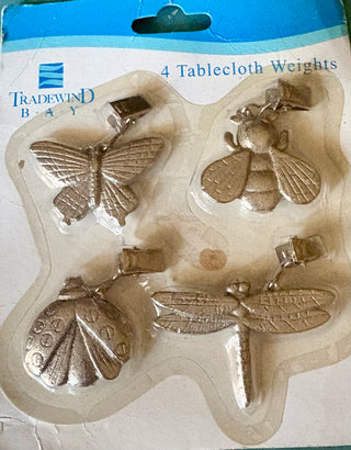 4 tablecloth weights, early 2,000s