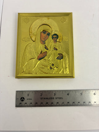 Russian Orthodox Icon — Our Lady of Kazan with Gold Riza