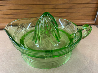 Hazel Atlas Uranium Glass Citrus Juicer