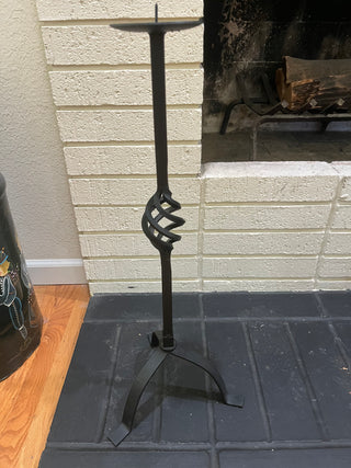 tall wrought iron candle holder