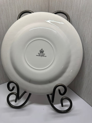 Vintage Royal Wessex Blue Transferware Dinner Plate 10” - Swirl Rim, Horses & Oak Leaves, Made in England
