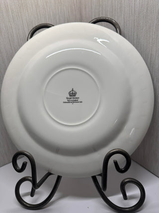 Vintage Royal Wessex Blue Transferware Dinner Plate 10” - Swirl Rim, Horses & Oak Leaves, Made in England