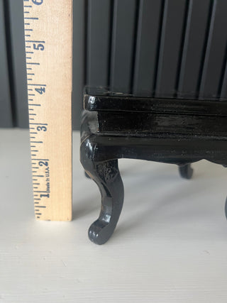Vintage lacquered wood vase stand