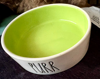 Rae Dunn Artisan Collection  'PURR' Pet Bowl