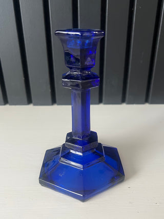 Vintage cobalt glass  candlestick