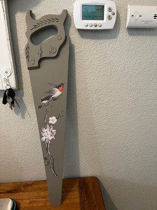 Old Hand Saw with Transfer