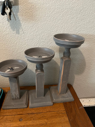 Set  of 3 Handmade Candle Holder
