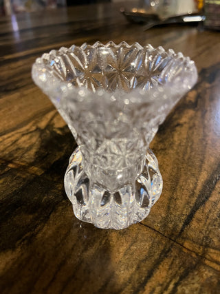 Lead Crystal Toothpick Holder or Bud Vase