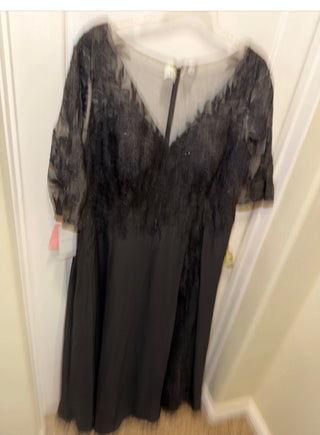 JJ House Size 10 Bust 36.50" Waist 29.50" Black Cocktail Dress #62 VV MTS