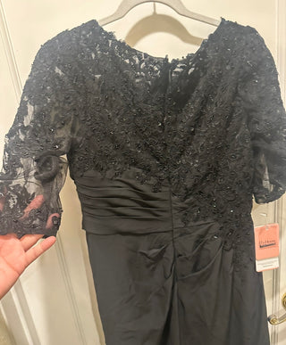 JJ House Size 10 Bust 36.50" Waist 29.50" Black Cocktail Dress #62 VV MTS