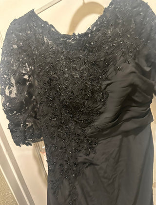 JJ House Size 10 Bust 36.50" Waist 29.50" Black Cocktail Dress #62 VV MTS