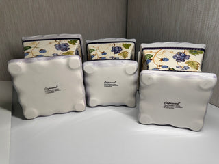 Capriware Berry and Grape 3-Piece Ceramic Canister Set - Crazing on Bases