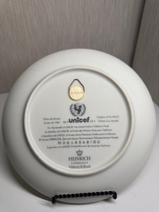 Heinrich Villeroy & Boch UNICEF Children of the World Plate No. 4 Malaysia Box