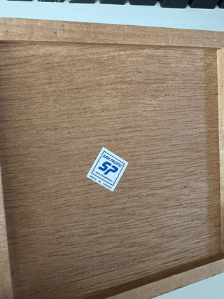 Vintage wood swan box of coasters