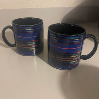 Vtg Pier 1 Multi Colored Texture Mug Japan, Each - SP