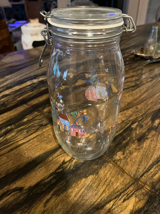 Vintage Arc France Glass Canister 2 L
